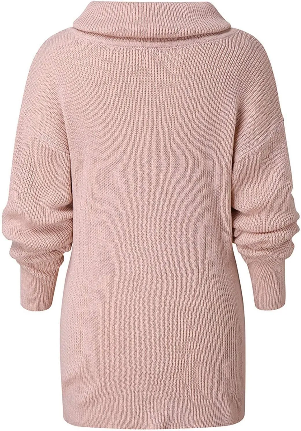 Womens Long Sleeve Turtleneck Sweaters Oversized Knit Loose Pullover Tunic Tops Knitted Pullover Jumper Sweater Shirts