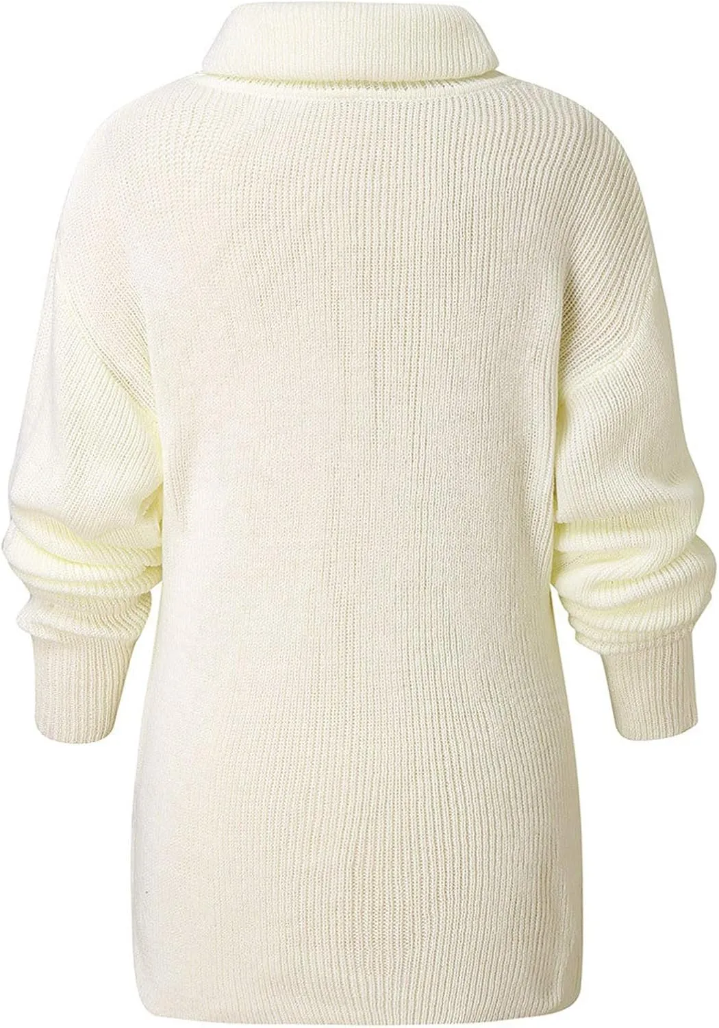 Womens Long Sleeve Turtleneck Sweaters Oversized Knit Loose Pullover Tunic Tops Knitted Pullover Jumper Sweater Shirts