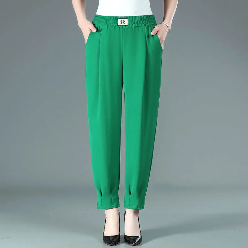 Women's Loose Slimming Harem Pants Tight Waist Casual