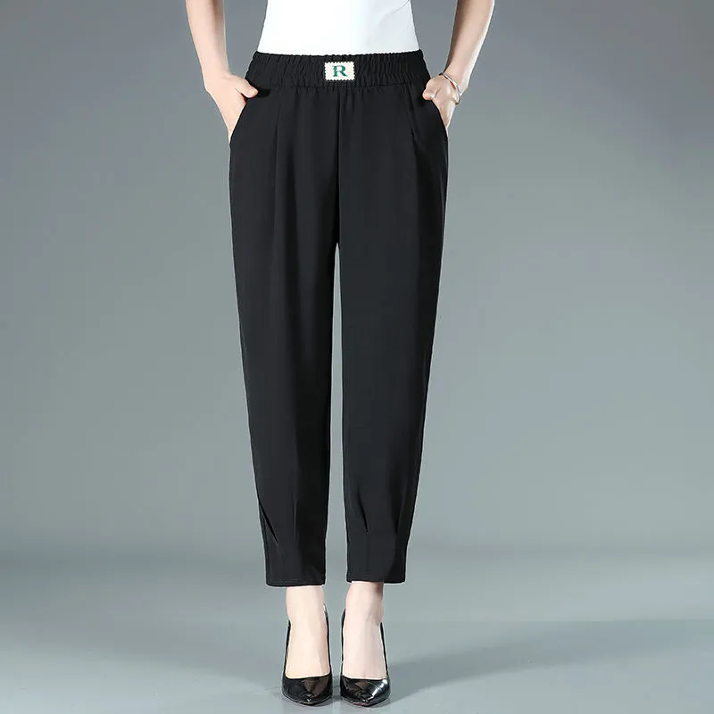 Women's Loose Slimming Harem Pants Tight Waist Casual