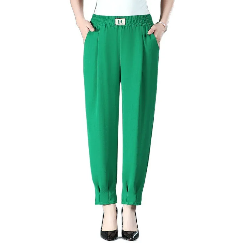 Women's Loose Slimming Harem Pants Tight Waist Casual