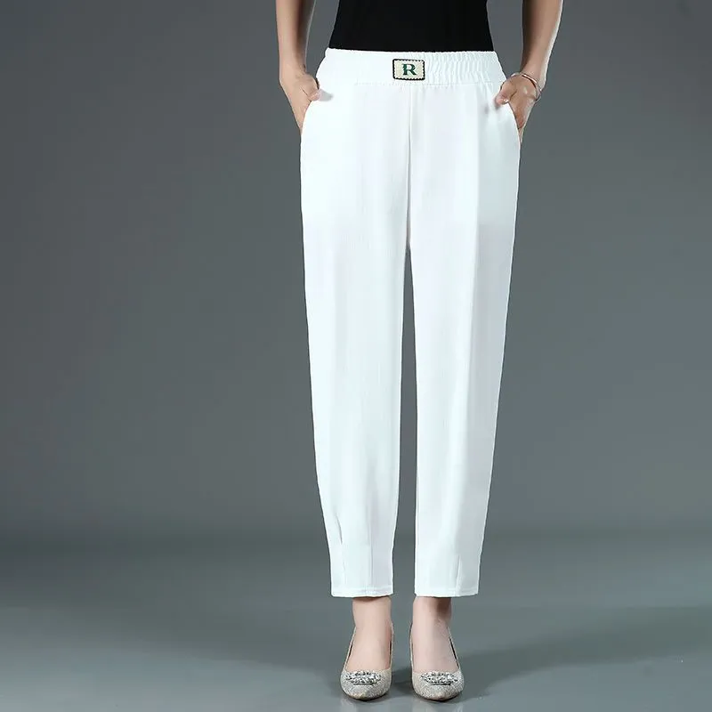 Women's Loose Slimming Harem Pants Tight Waist Casual