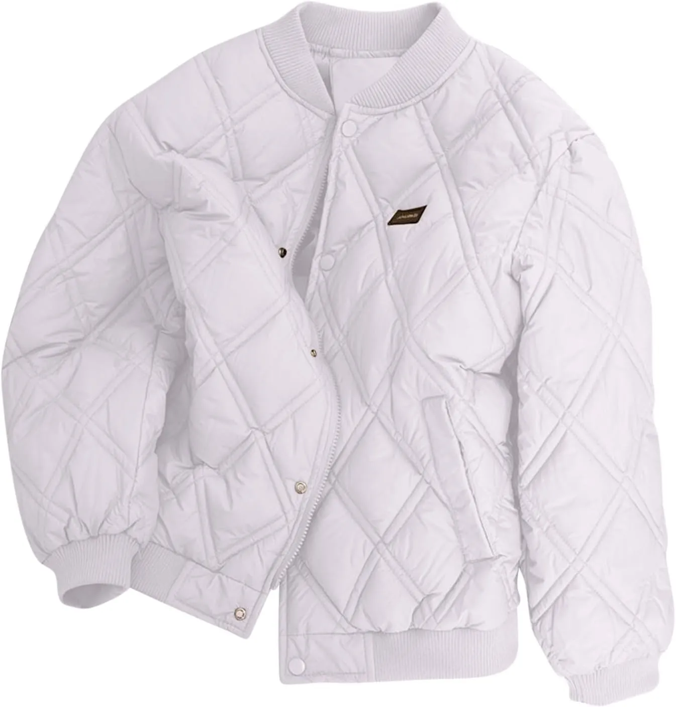 Womens Oversized Quilted Jackets Thicken Winter Coats Lightweight Puffer Jackets Padded Outerwear Warm Parkas Down Coats