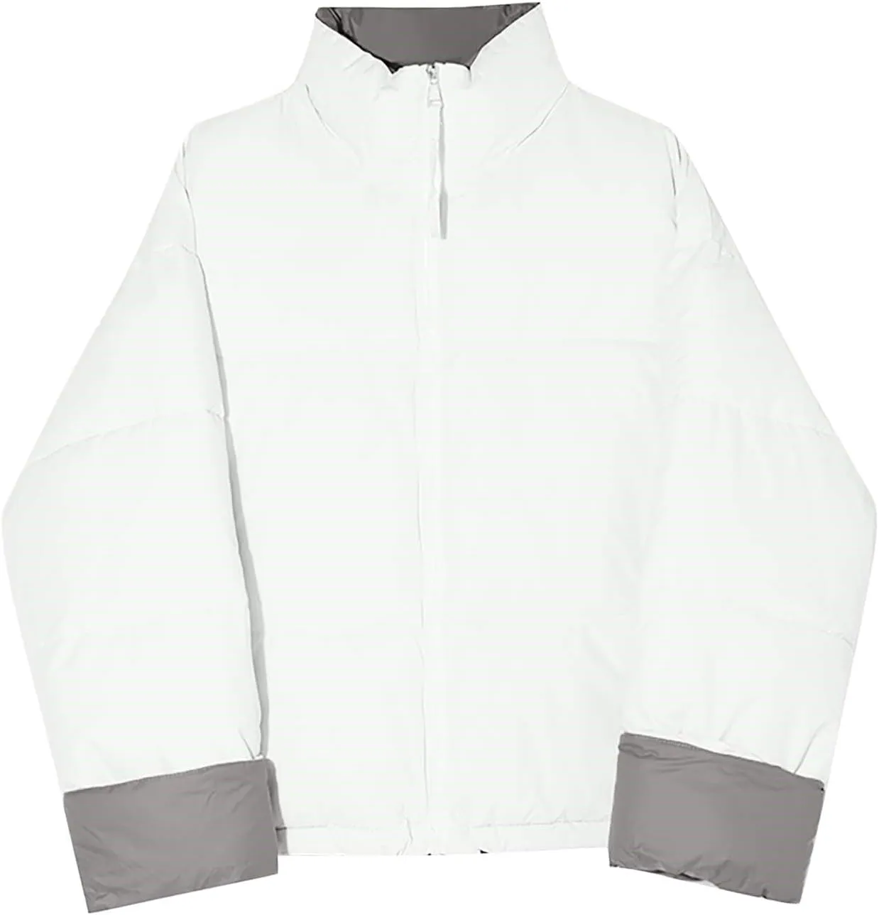 Womens Oversized Quilted Puffer Jacket Lightweight Padded Down Coats Winter Warm Outerwear