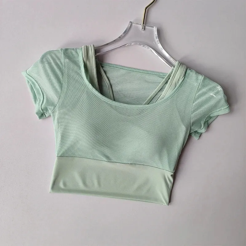 Women's Pilates & Yoga Training Suit – Quick-Dry, Breathable Sports Top