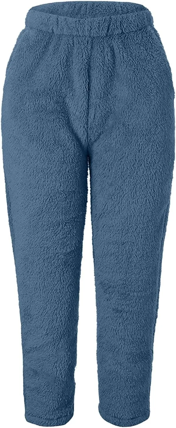 Women's Plush Pajama PantsWomen's Coral Fleece Pajama Pants Comfy Warm Pajama Lounge Long Pants Sleepwear Velvet Home Pants with Pockets Amazon of Prime,Deals of The Day