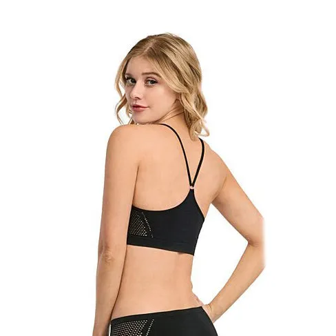 Women's Seamless Mesh Racerback Bralette Sports Bras