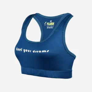 Women's Seamless Sports Bra, Support for Yoga Gym - Blue