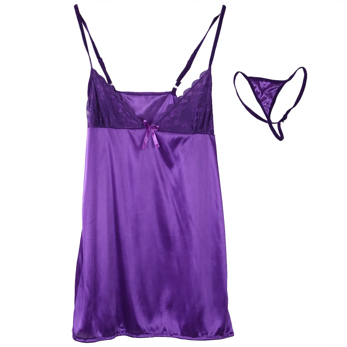 Women's Silk Satin Lace Nightgown