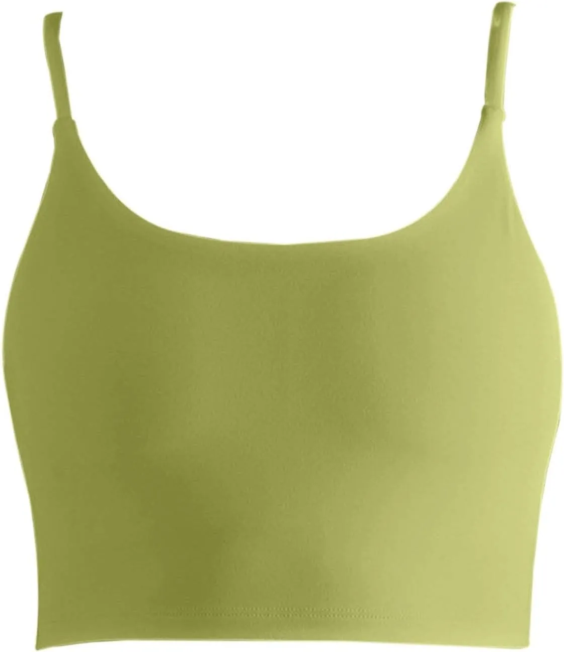 Women's Slim Fit Nude Yoga Top with Straps Sports Bra with Chest Pads for Running & Fitness Active Tops for Women
