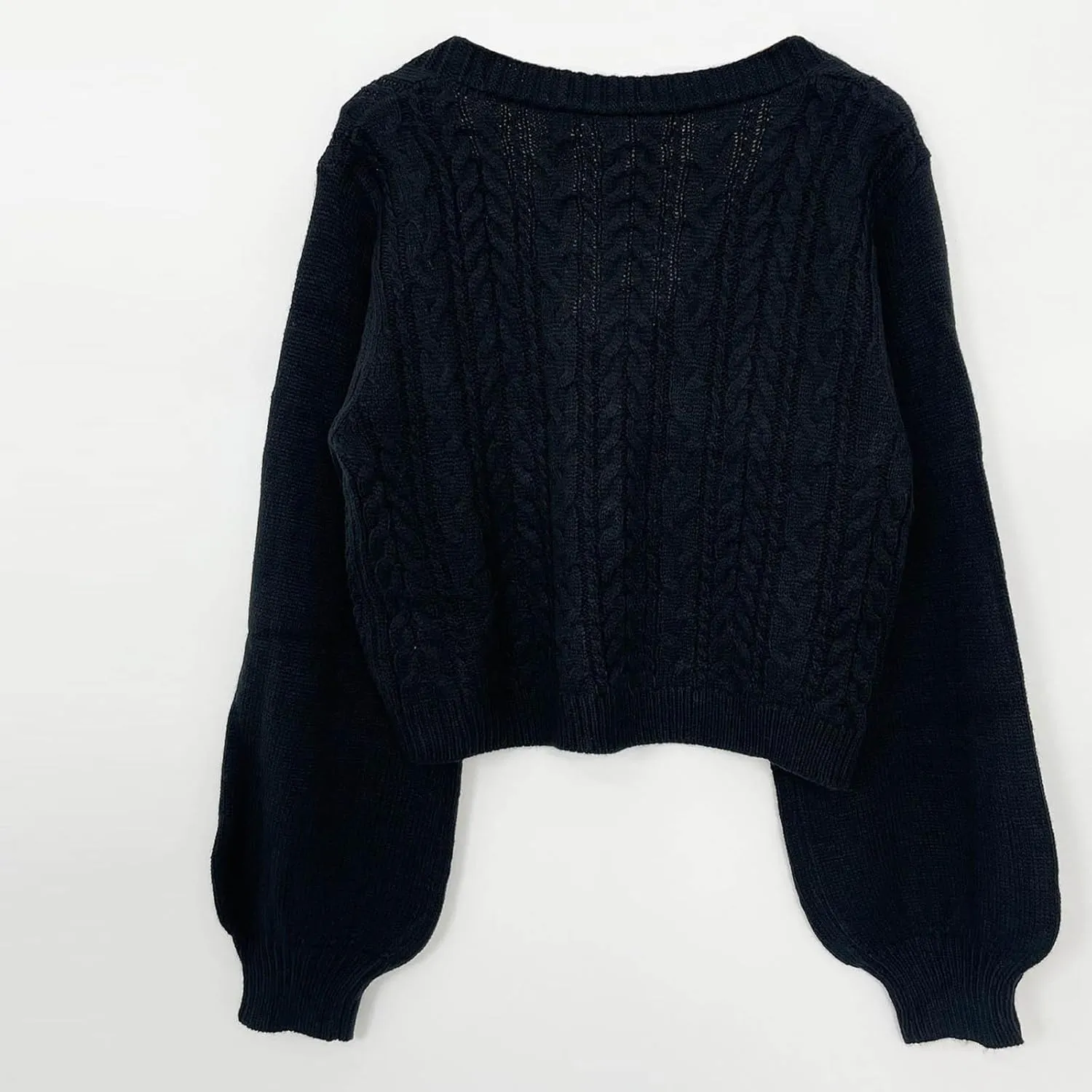 Womens Tie Front Cable Knit Cardigan Long Sleeve V Neck Loose Sweater Lightweight Open Front Soft Knitted Sweater Coat