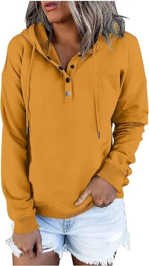 Women's Tunic Sweatshirts Hoodies V Neck 2024 Solid Fashion Casual Loose Soft Sweaters Long Sleeve Shirts