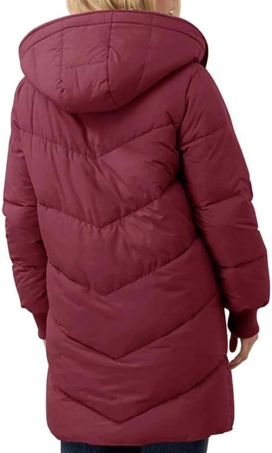Women's Winter Casual Quilted Jackets Oversized Shearling Fleece Hooded Fleece Jacket Fall Fashion Open Front Coats