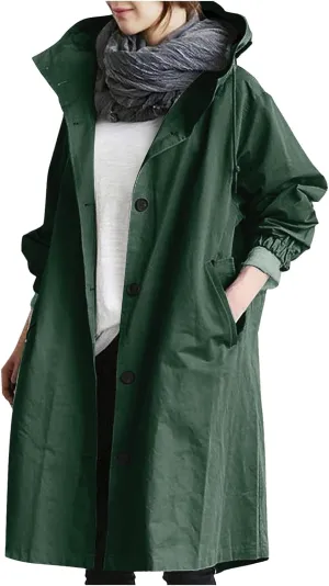 Womens Wool Blend Long Pea Coats Jackets Slim Fit Open Front Outerwear Casual Winter Overcoats