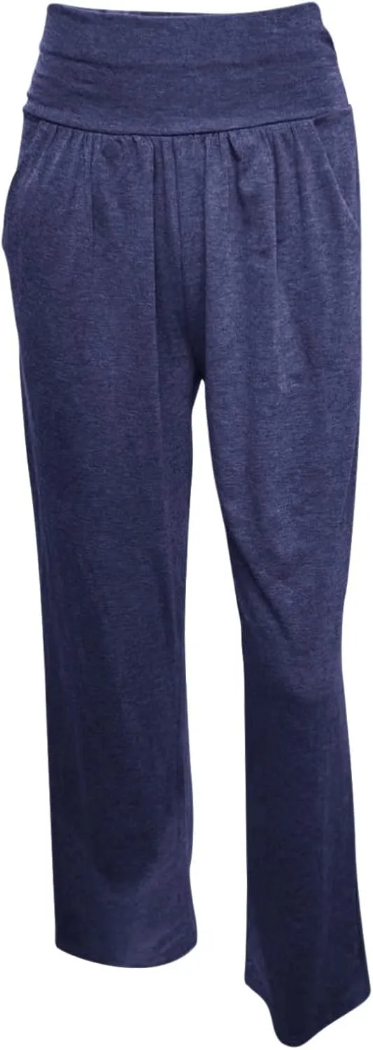 Women's Yoga Jogging Long Pants Casual Wide Straight Leg Loose Fit Bottoms High Waisted Elastic Athletic Workout Trousers
