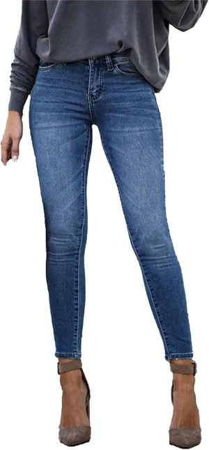 Women's2025 Spring Slim Fit Skinny Pants Mid Rise Raw Edge Jeans Tight Fashion Casual Pants Large Size Jeans