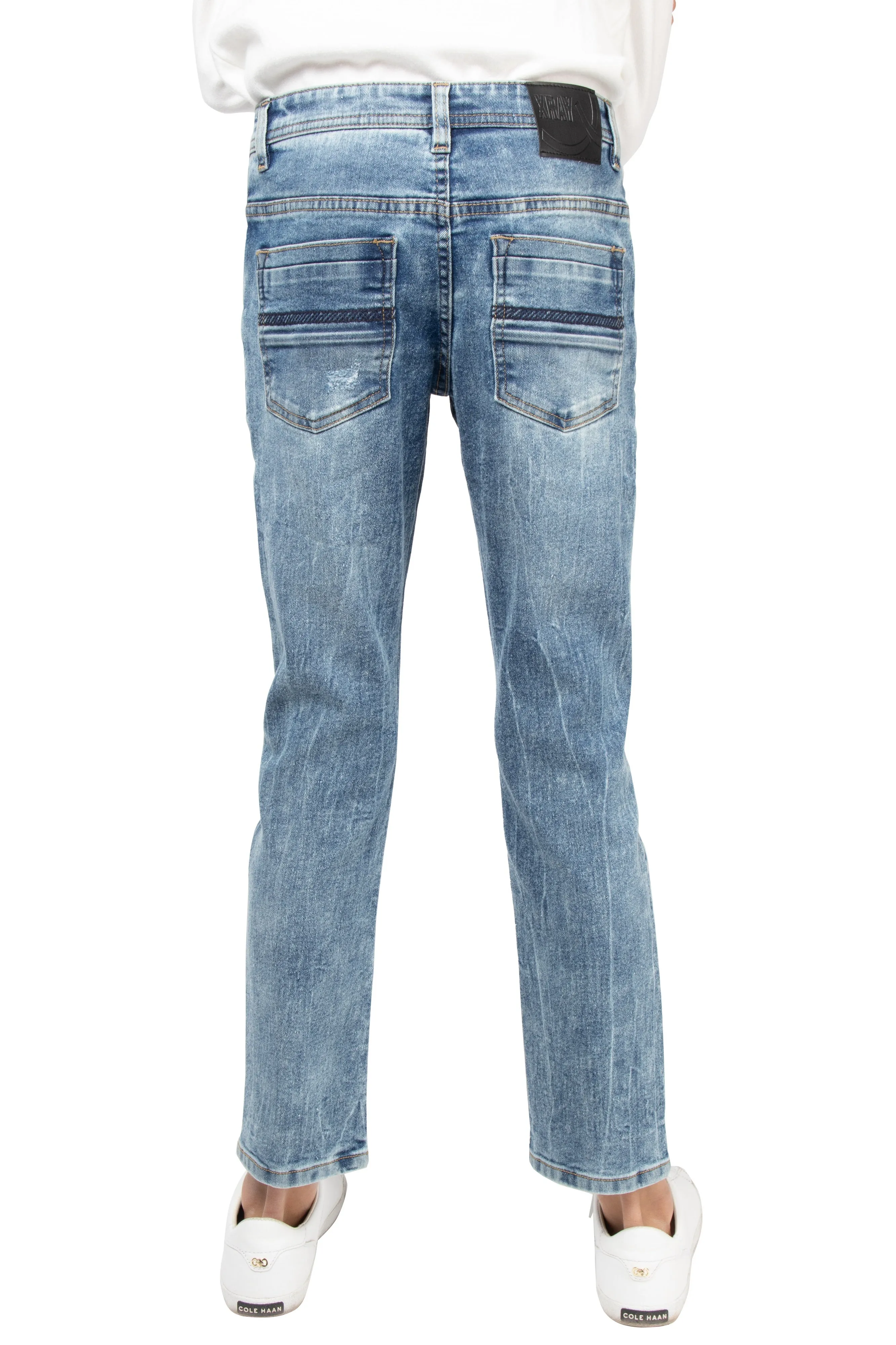 X RAY Boy's Slim Fit Distressed Denim Pants