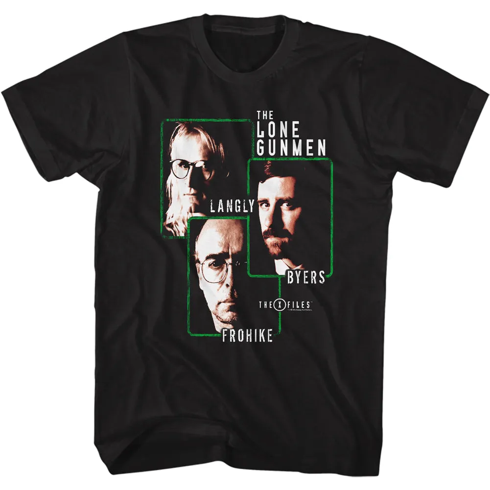 Xfiles Gunmen In Squares Men's T-Shirt