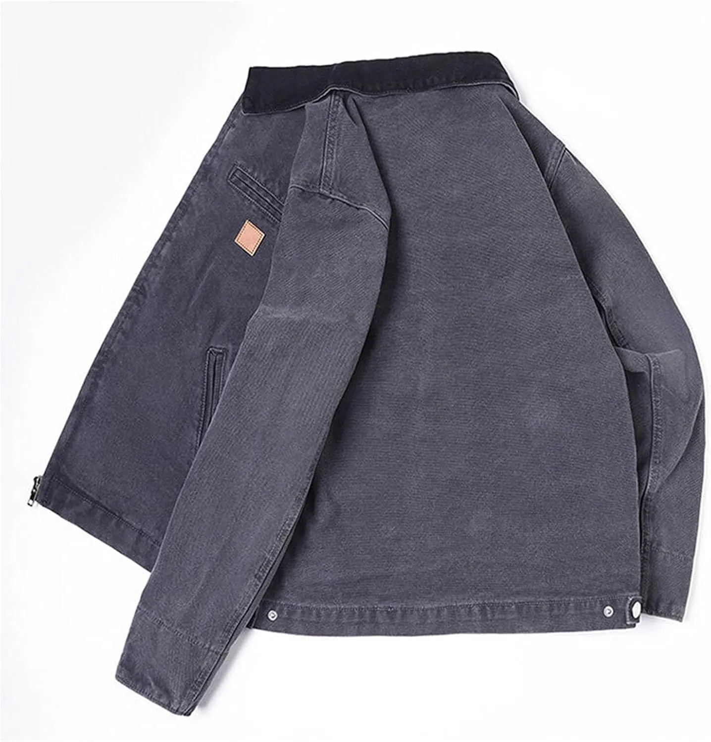 Xiaojmake Mens Denim Jacket Long Sleeve Button Down Trucker Jackets Distressed Jean Jackets Fall Stylish Streetwear Casual