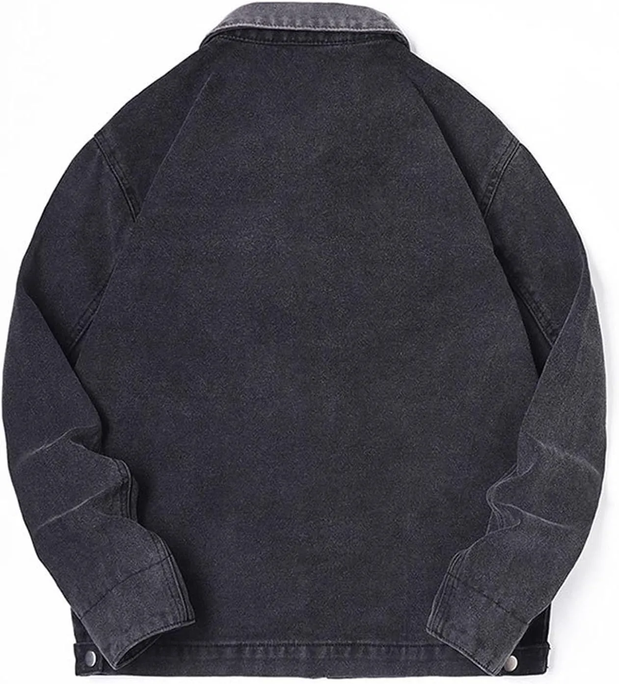 Xiaojmake Mens Denim Jacket Long Sleeve Button Down Trucker Jackets Distressed Jean Jackets Fall Stylish Streetwear Casual