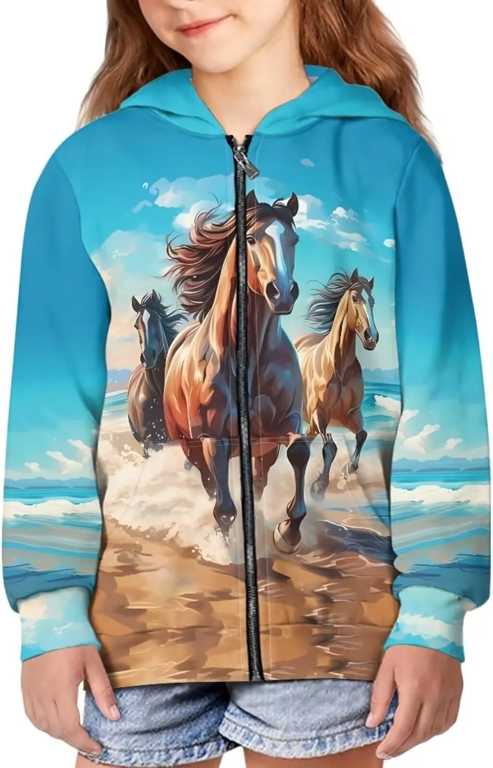 Ystardream Girls' Fashion Hoodies & Sweatshirts Size 6-16 Lightweight Zip Up Sweatshirts