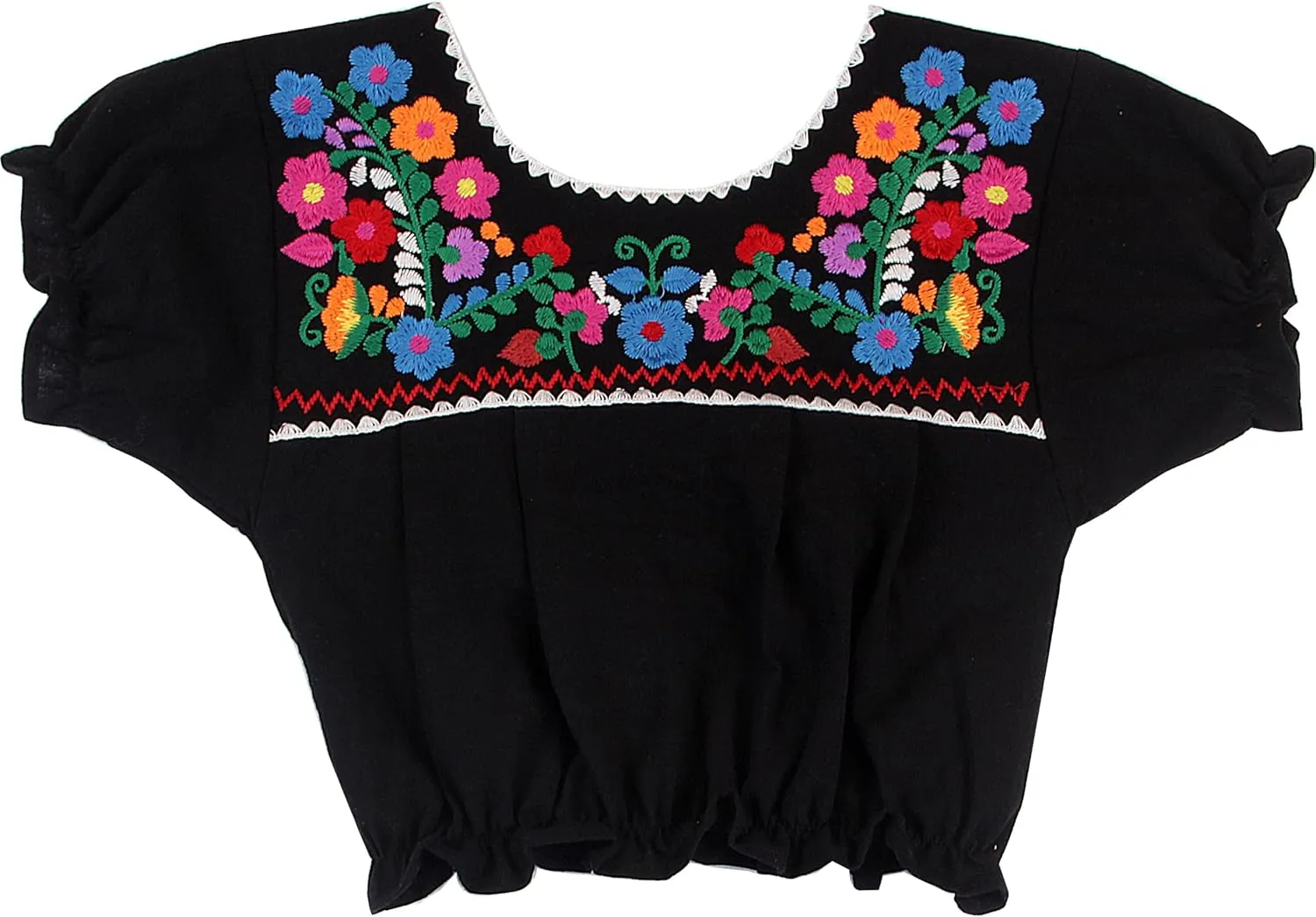 YZXDORWJ Mexican Baby Girl Outfits Embroidered Floral Fiesta Clothing Set Lace Summer Shorts Ethnic Wear