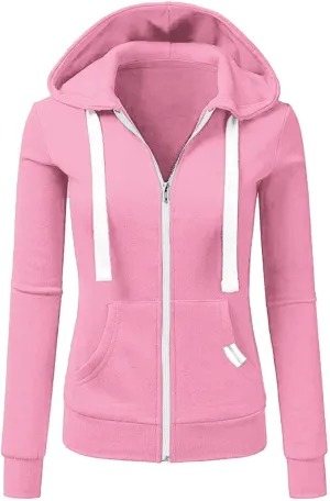 Zip Up Hoodie for Women Fall Plus Size Lightweight Hoodies Long Sleeve Sweatshirts Y2k Trendy Hoodies