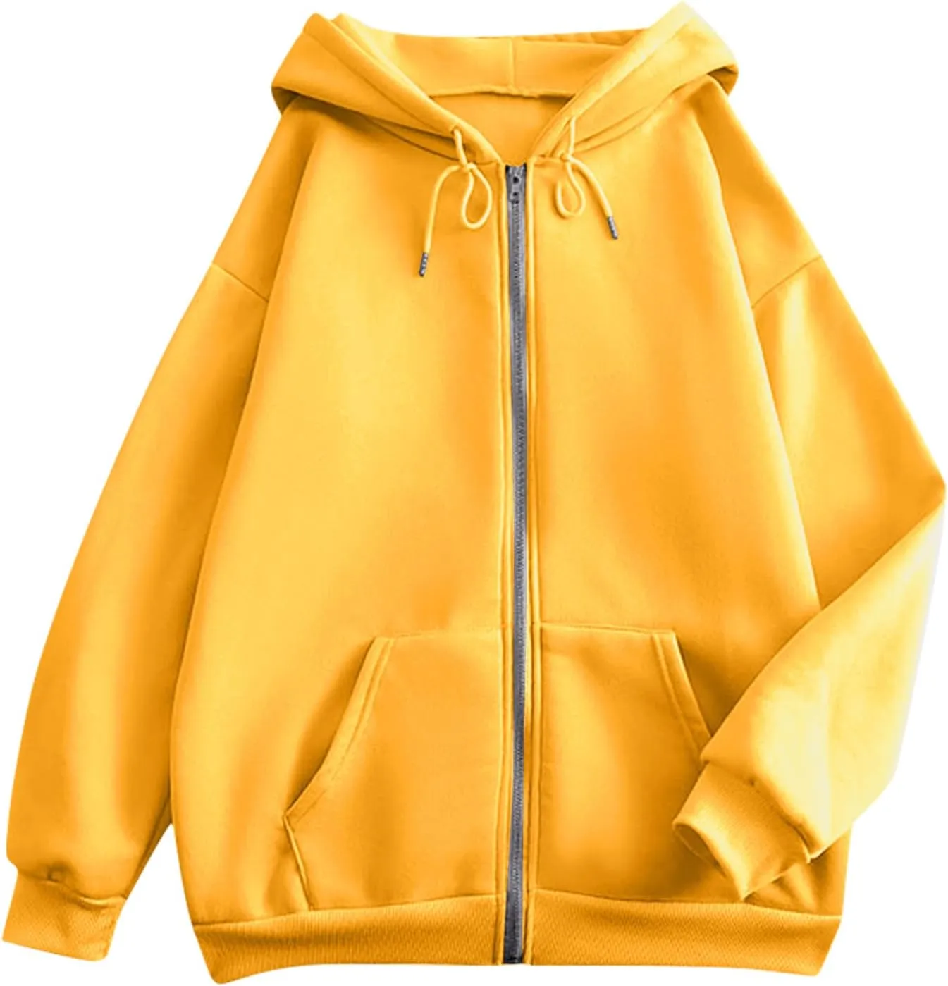 Zip Up Hoodie Women Fall Fashion 2024 Long Sleeve Zip Up Lightweight Sweatshirts Loose Fit Workout Plain Hoodie