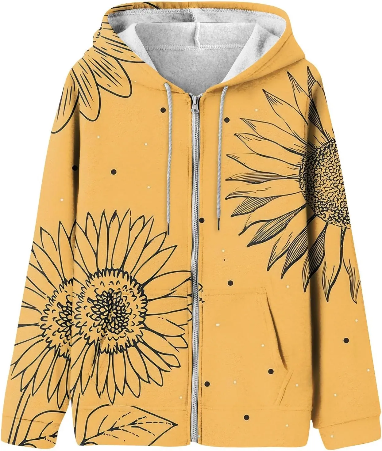 Zip Up Hoodie Women,Womens Oversized Zip Up Sweatshirt Loose Fit Casual Long Sleeve Hoodies with Pockets